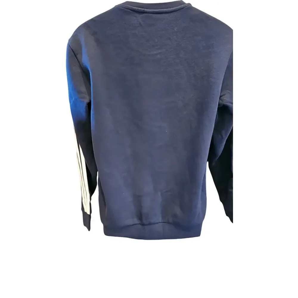 NWT classic 3 striped navy blue popover sweater mens M gorpcore preppy NEW